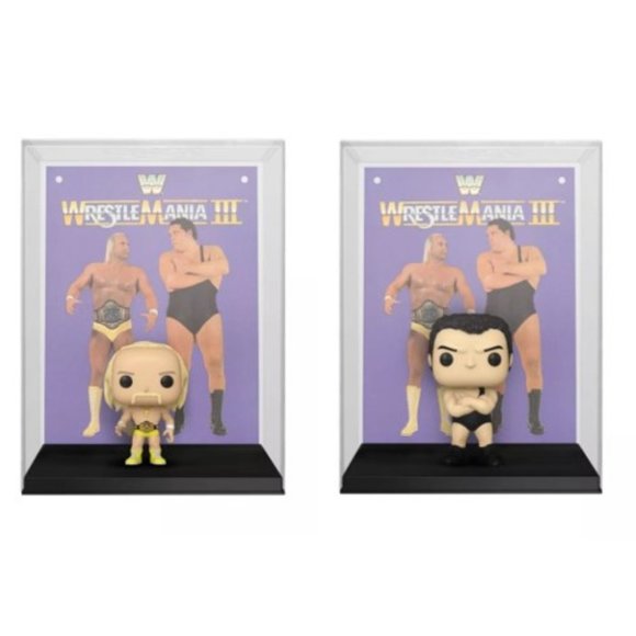 NEW WWE Cover Hulk Hogan vs Andre Funko Pop Figures in 11'' Case #3 & #4 - Picture 1 of 12